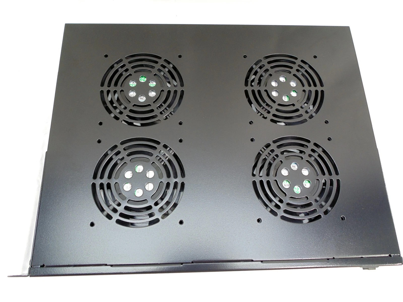 Raising Electronics 1U Rack Mount Fan Unit with 4 Fans for Sever Network Data Ra