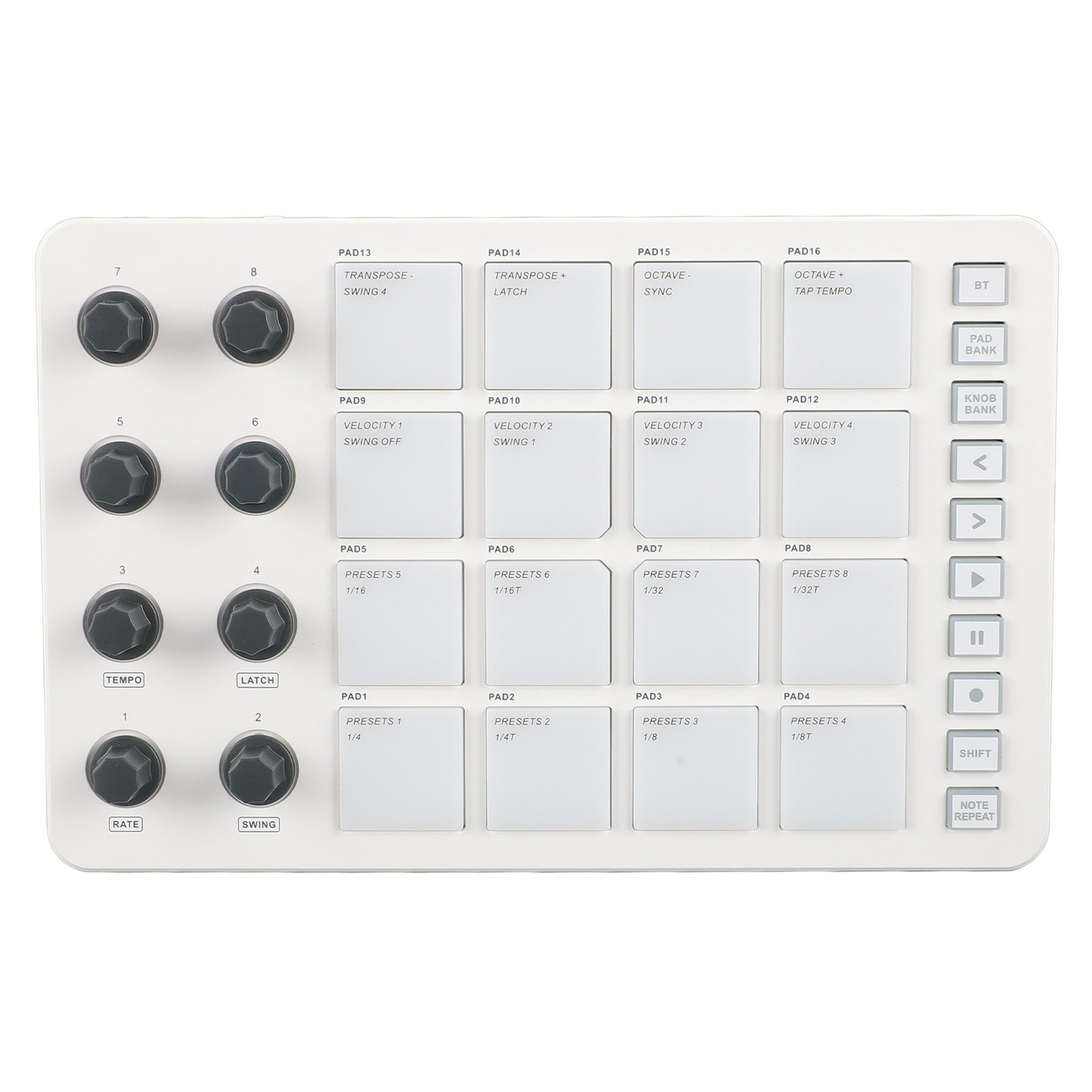 SMC PAD Bluetooth MIDI Controller Portable USB MIDI Drum Pad Controller Wit AFDE