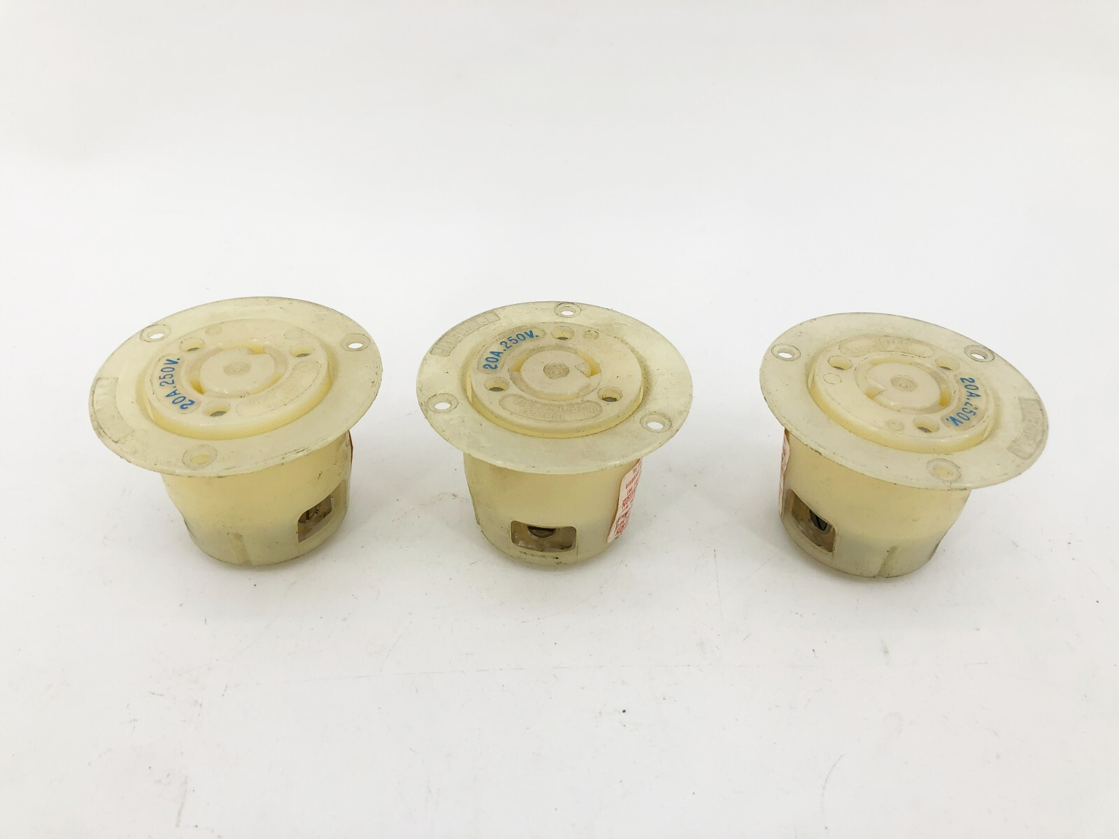 Lot of 3 Hubbell 231A Flanged Twist Lock Connectors 20A 250V