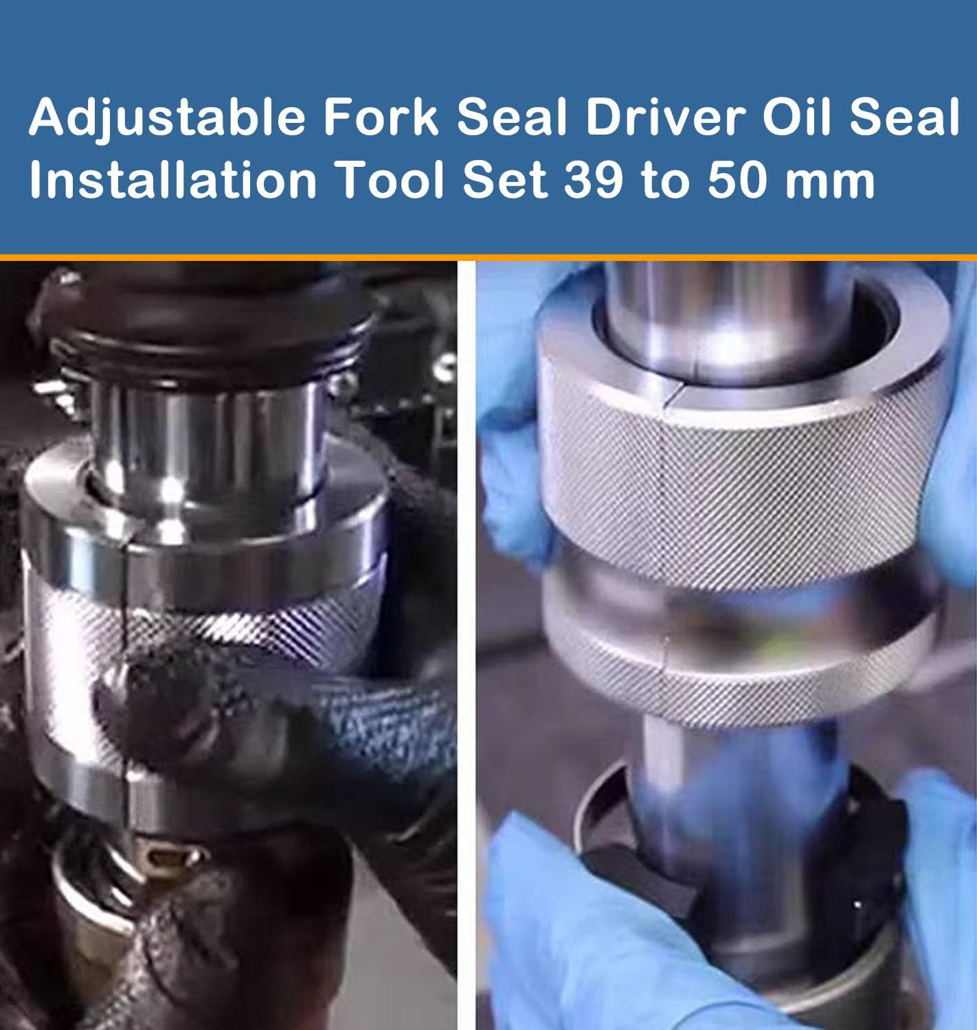 Universal Adjustable Motorcycle Fork Seal Driver Tool (39Mm-50Mm), Split Design