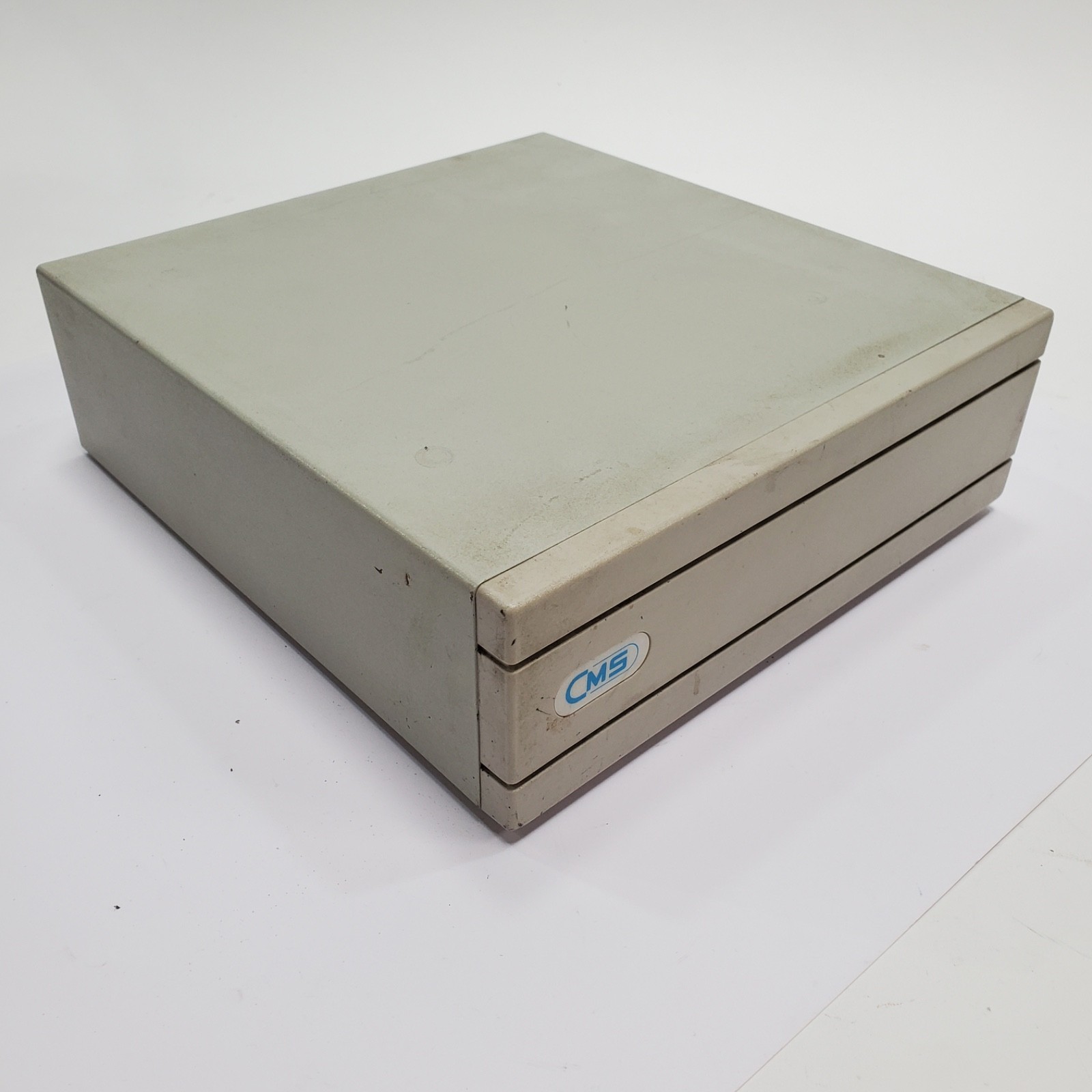 Vintage CMS STACK/3 External SCSI Hard Drive SD30U Enclosure Powers On Spins