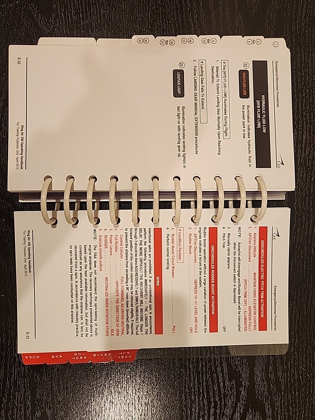 NEW!! CAE King Air B350 EFIS 85 Pilot Operating Handbook Rev 1 2015