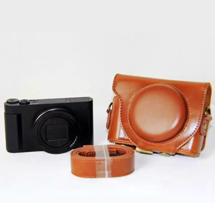 For Sony HX90 WX500 PU Leather Camera Bag Dock Case Base Protection Cover Shell