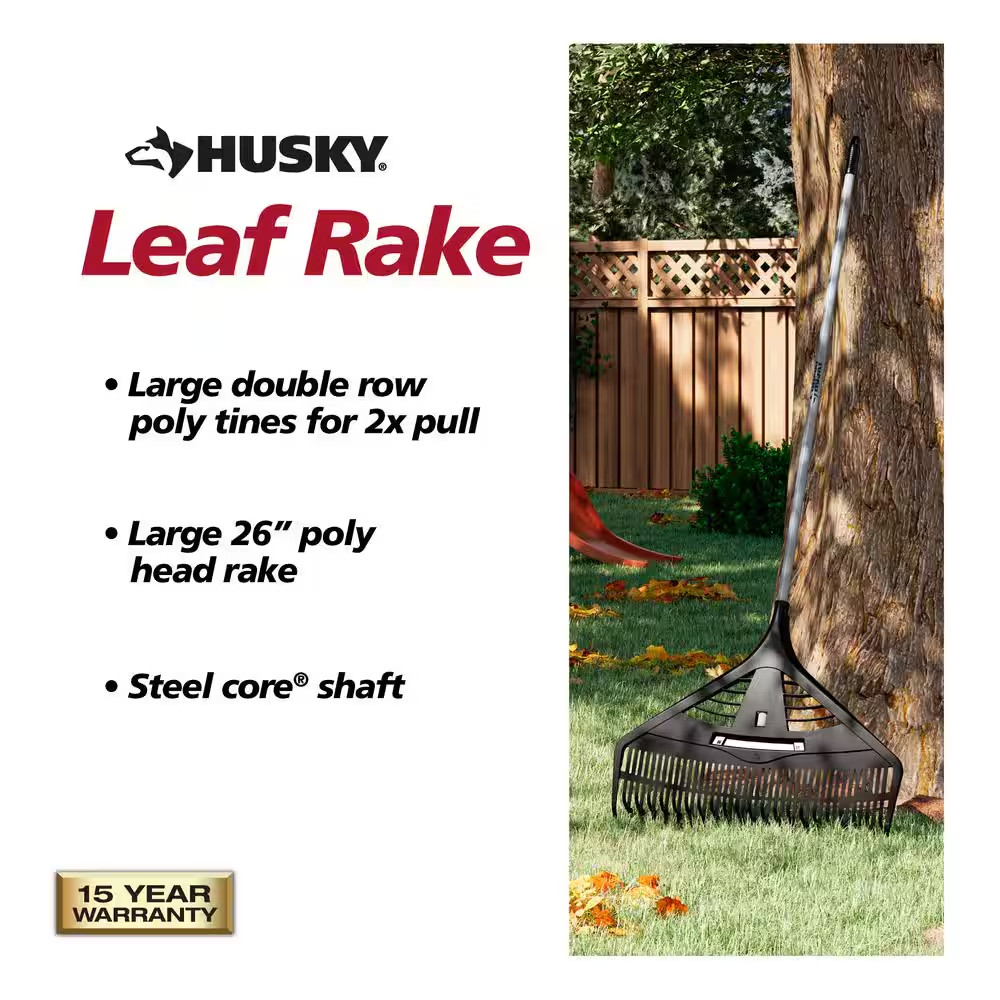 26 In. Dual Tine Poly Rake