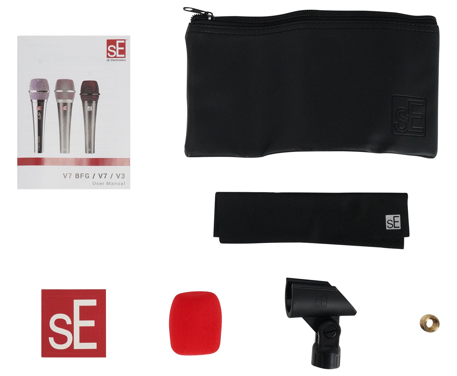 Se Electronics V7 CHROME Dynamic Microphone Vocal Handheld Mic+Cable+Backpack
