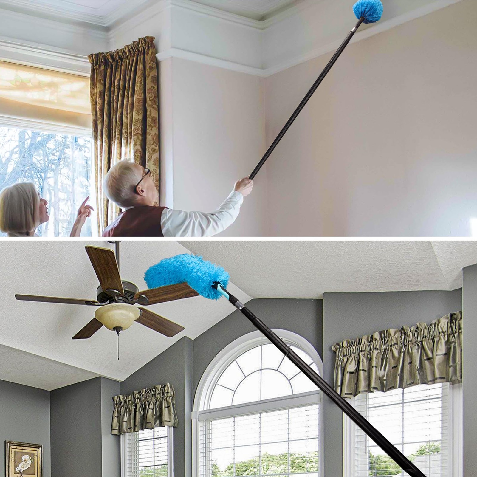 26FT Window Cleaning Brush Kit 4-26ft Adjustable Water Fed Pole Kit Solar Panel