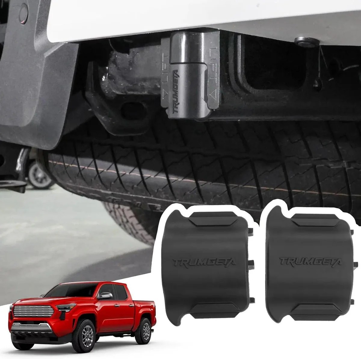 Rear Bumper Crossmember End Caps for 4th Gen Toyota Tacoma Accessories 2024-2026