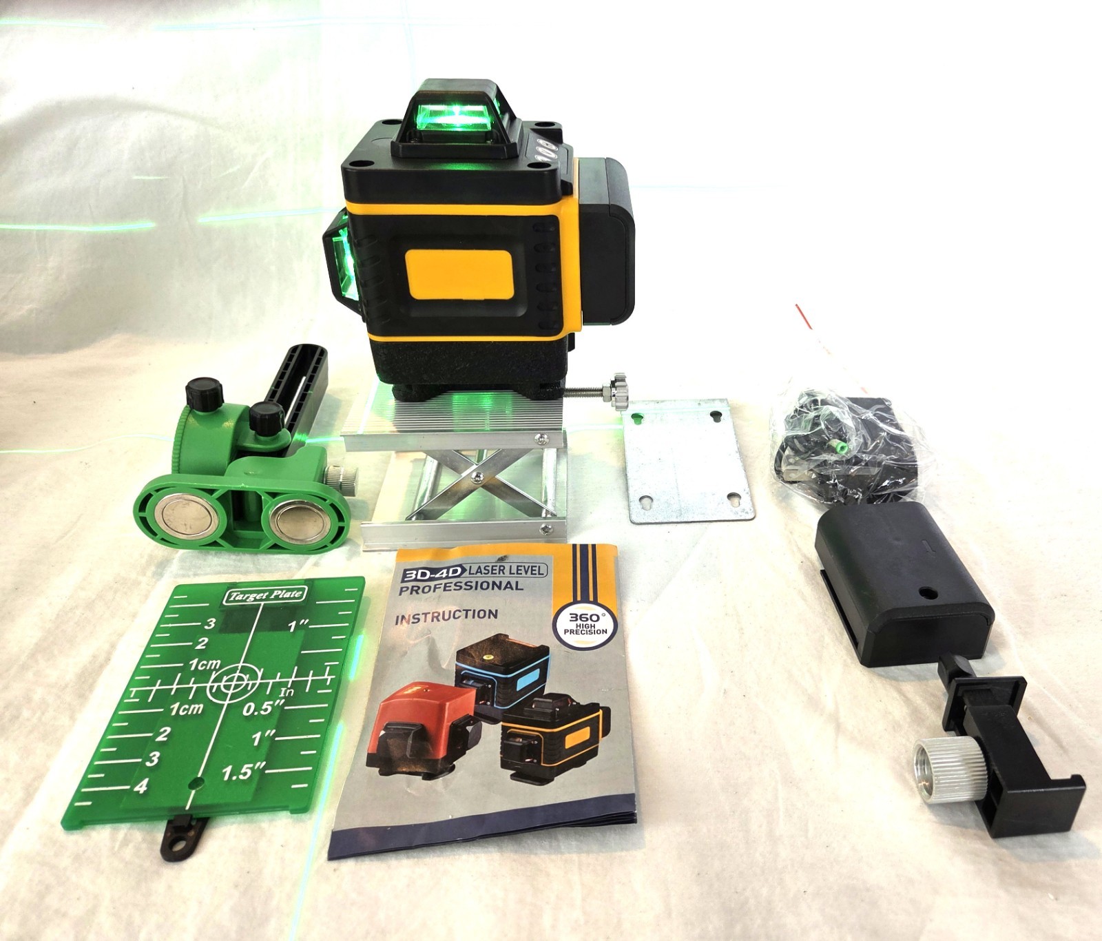 Laser Level, 4D Laser Level 4x360 Self Leveling Tool Construction