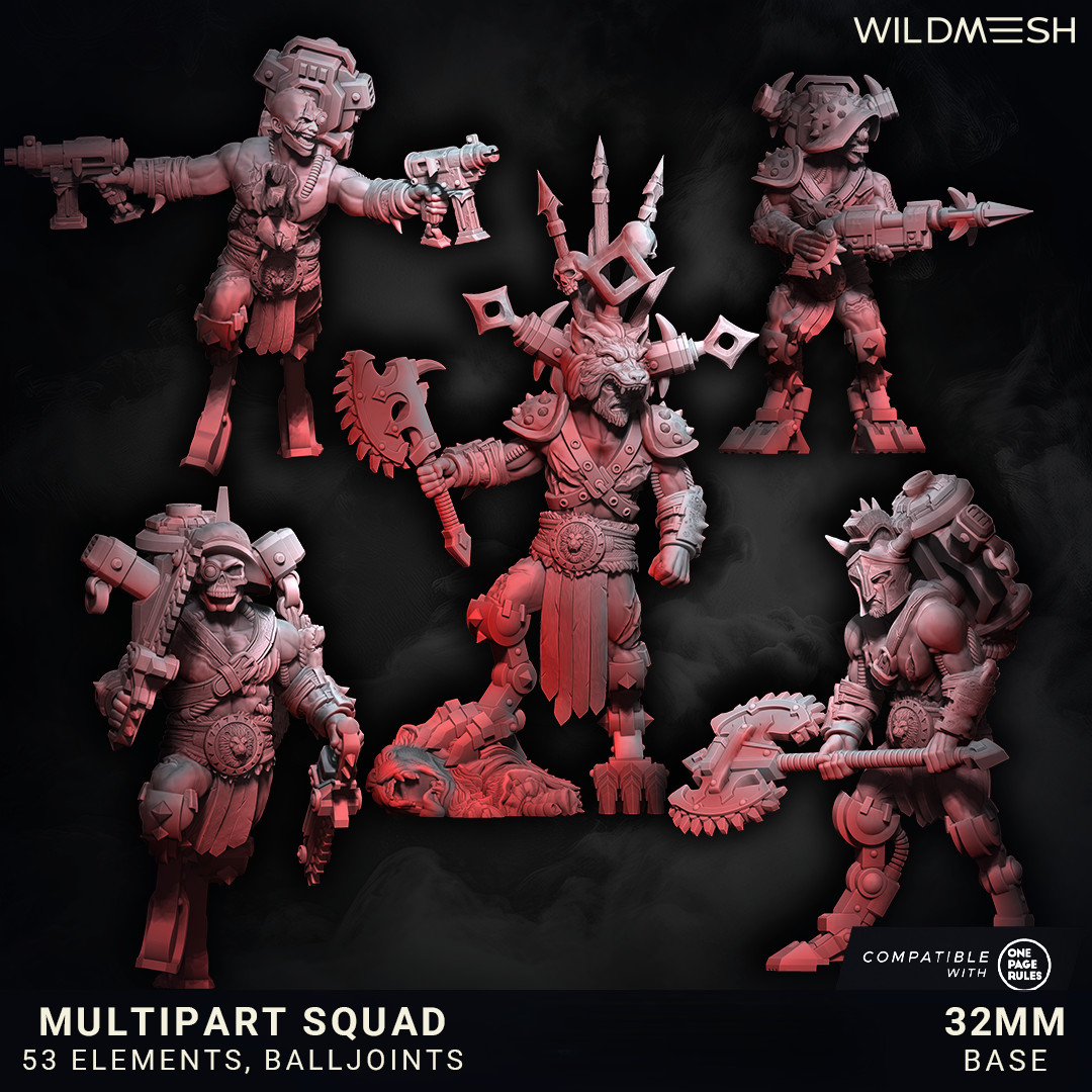 8 x Chaos Berserker Kill Team, Eaters of Enemies, World Wide Shipping