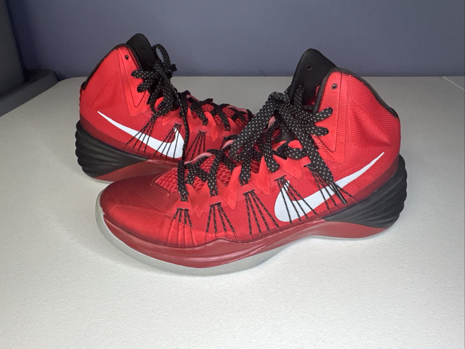 Nike Air Hyperdunk 2013 Basketball Shoes Sz 9.5 Blazers Red & Black