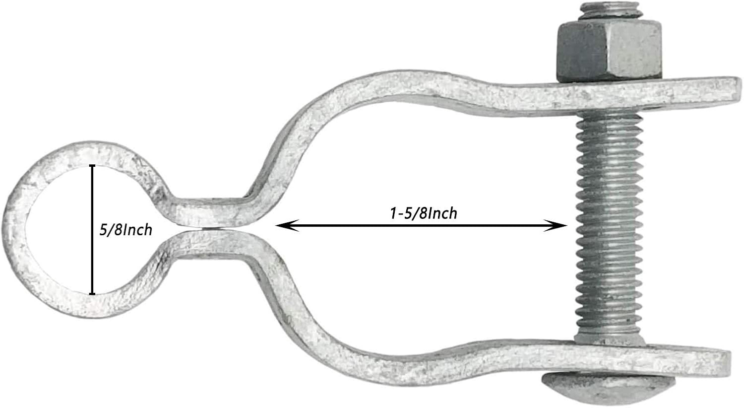 2 Pack Chain Link Fence Gate Post Hinge for 1-5/8" outside Diameter Post/Pipe, P