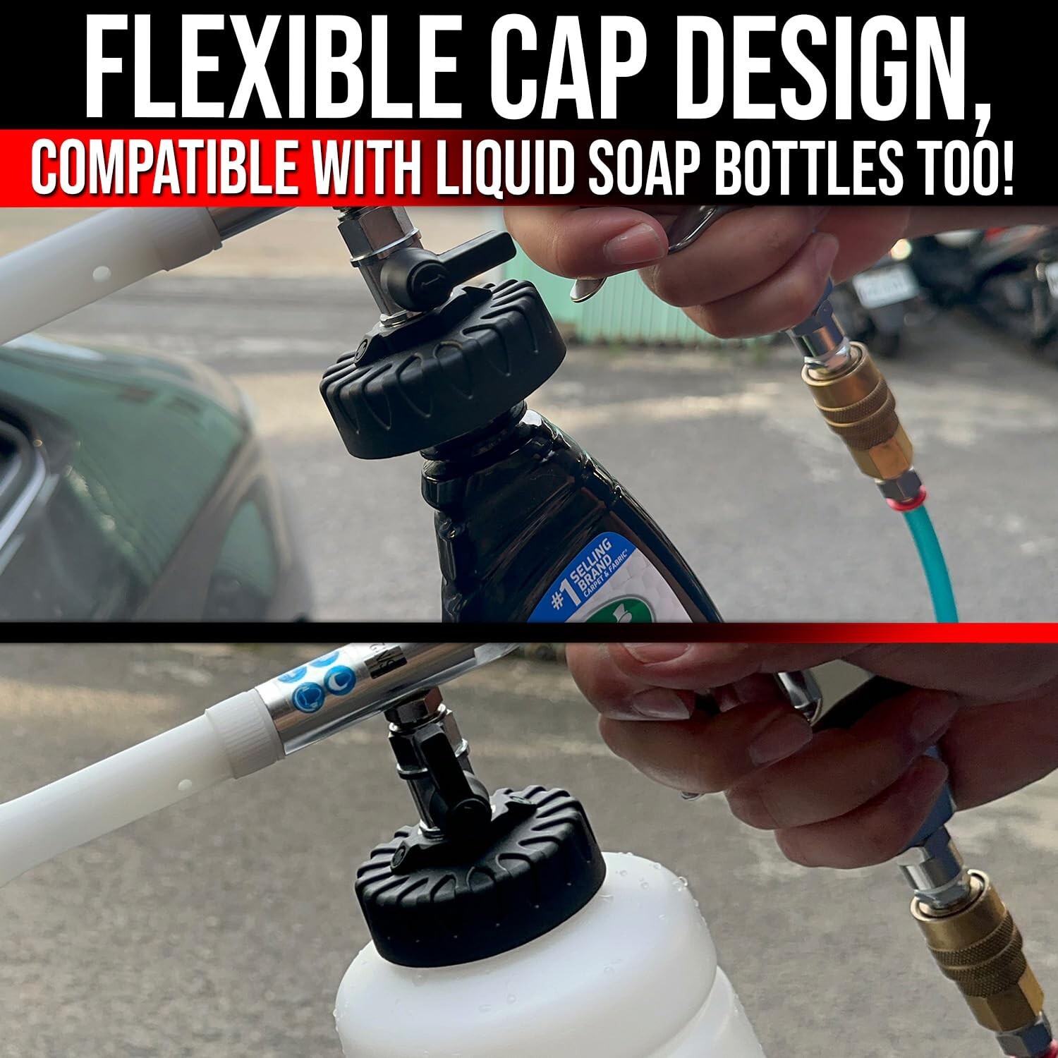 LE LEMATEC Car Cleaning Gun with Brush - High-Pressure Car Interior Cleaning ...