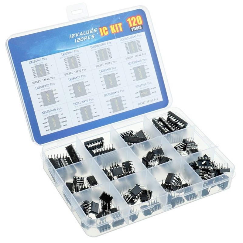 Integrated Circuit Chip IC Chips Assortment Kit Opamp Timer Pwm 120pcs 12 Types