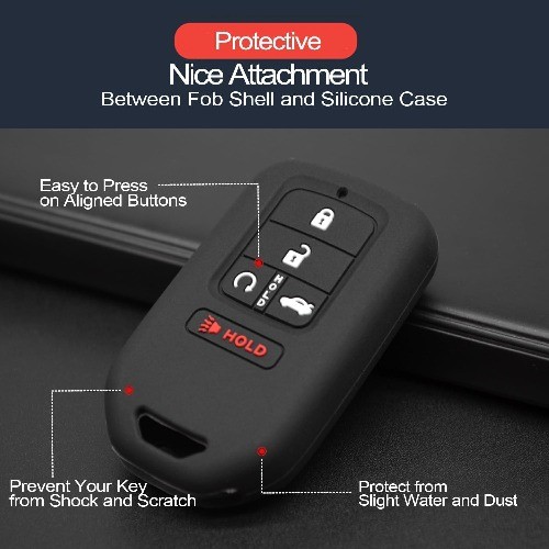 2pcs Compatible with Key Fob Cover Case Key Chain Protector Keyless Remote Black