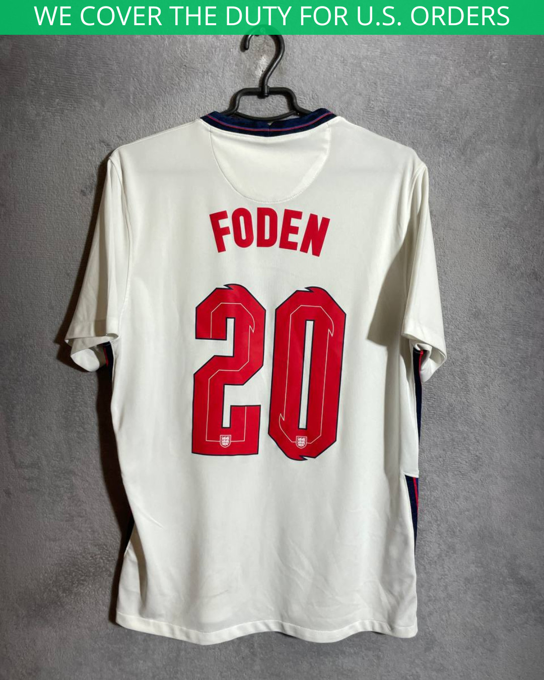 Foden England Jersey Home football Soccer shirt 2020 - 2022 Nike Men Size L