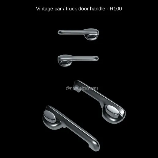 1/25 resin 3d printed vintage door handles by Nahuel Customs 2 sets each style