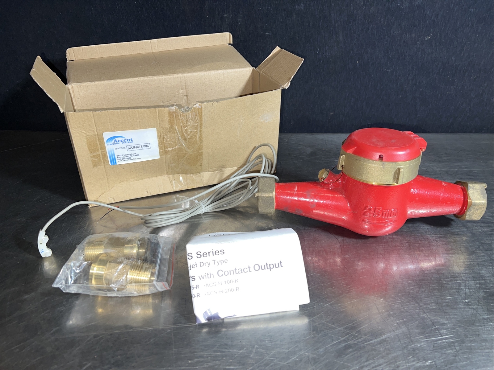 Nos ACS-H-100-R/10G | Multi-jet Hot Water Meter - Pulser - 1 in - 10 G/P Accent
