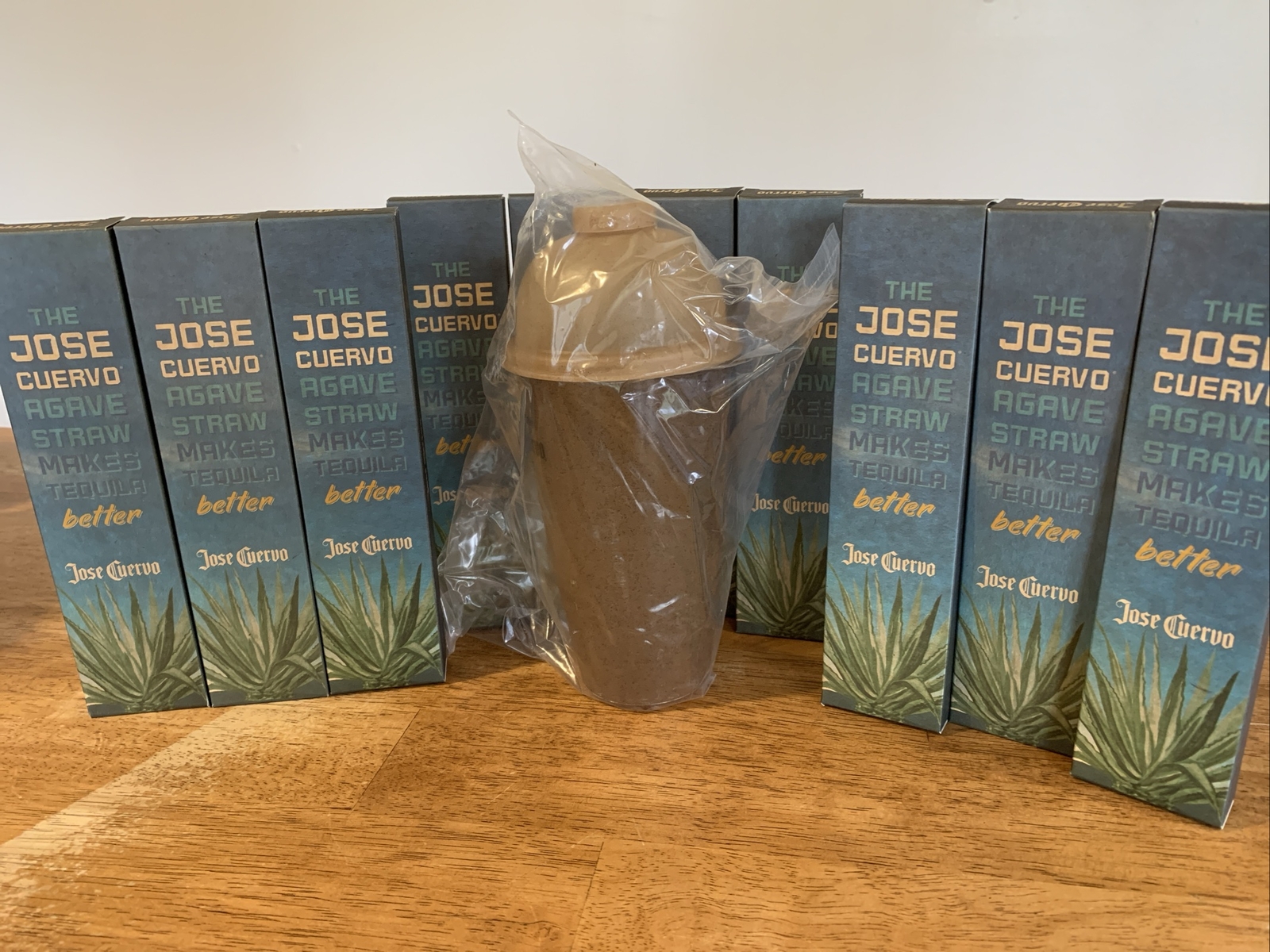 Agave Straws Jose Cuervo 10 Packs of 24 each & Shaker Cup New! Bar Kit!