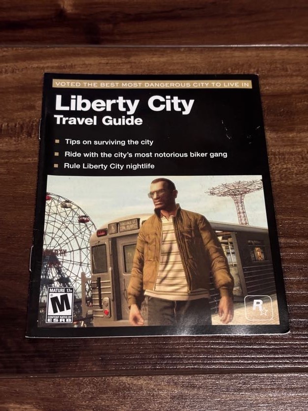 Grand Theft Auto IV 4 Liberty City Travel Guide Playstation 3 PS3 Manual Only