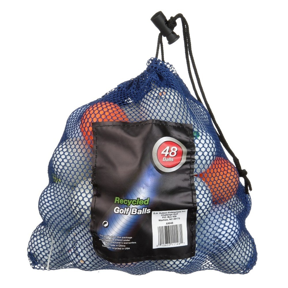Recycled Golf Balls, Assorted Colors, 48 Pack, ionomer