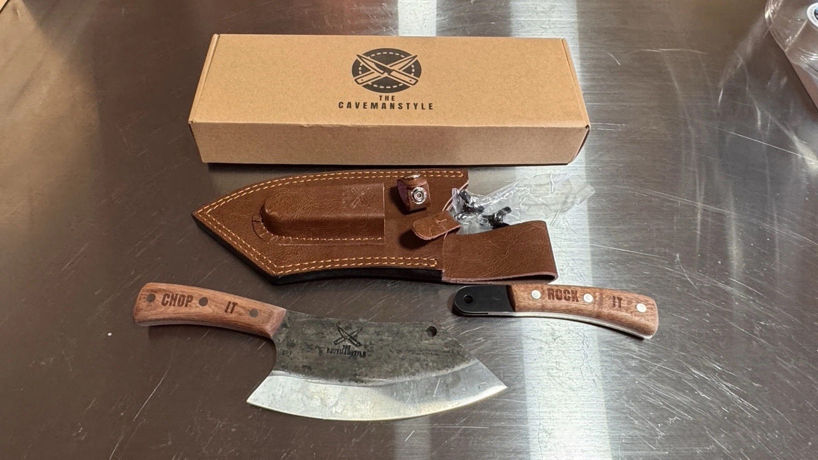 Caveman Style Rocking Chopper Knife – Heavy Duty Blade for Meat, Wood, & More