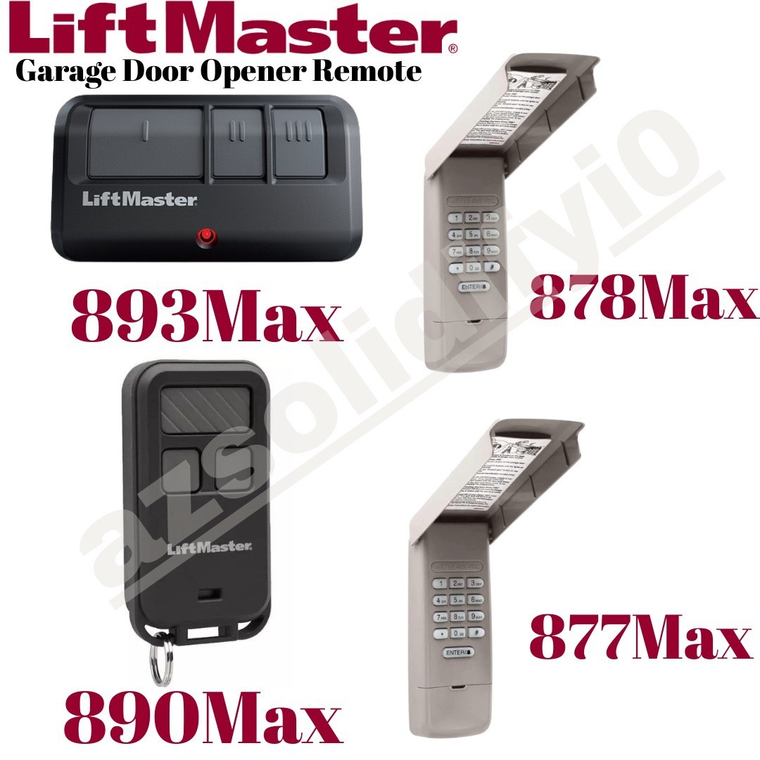 LiftMaster 878MAX, 893MAX,890MAX,877MAX Remote Control Garage Door Opener