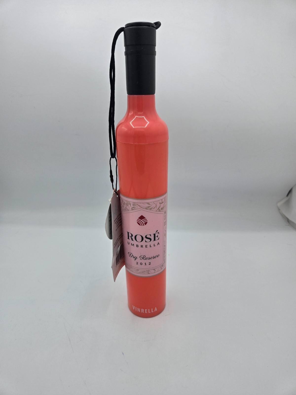 Vinrella ‎Wine Bottle Manual Open Umbrella Rose Labeled Polyester Sturdy Frame