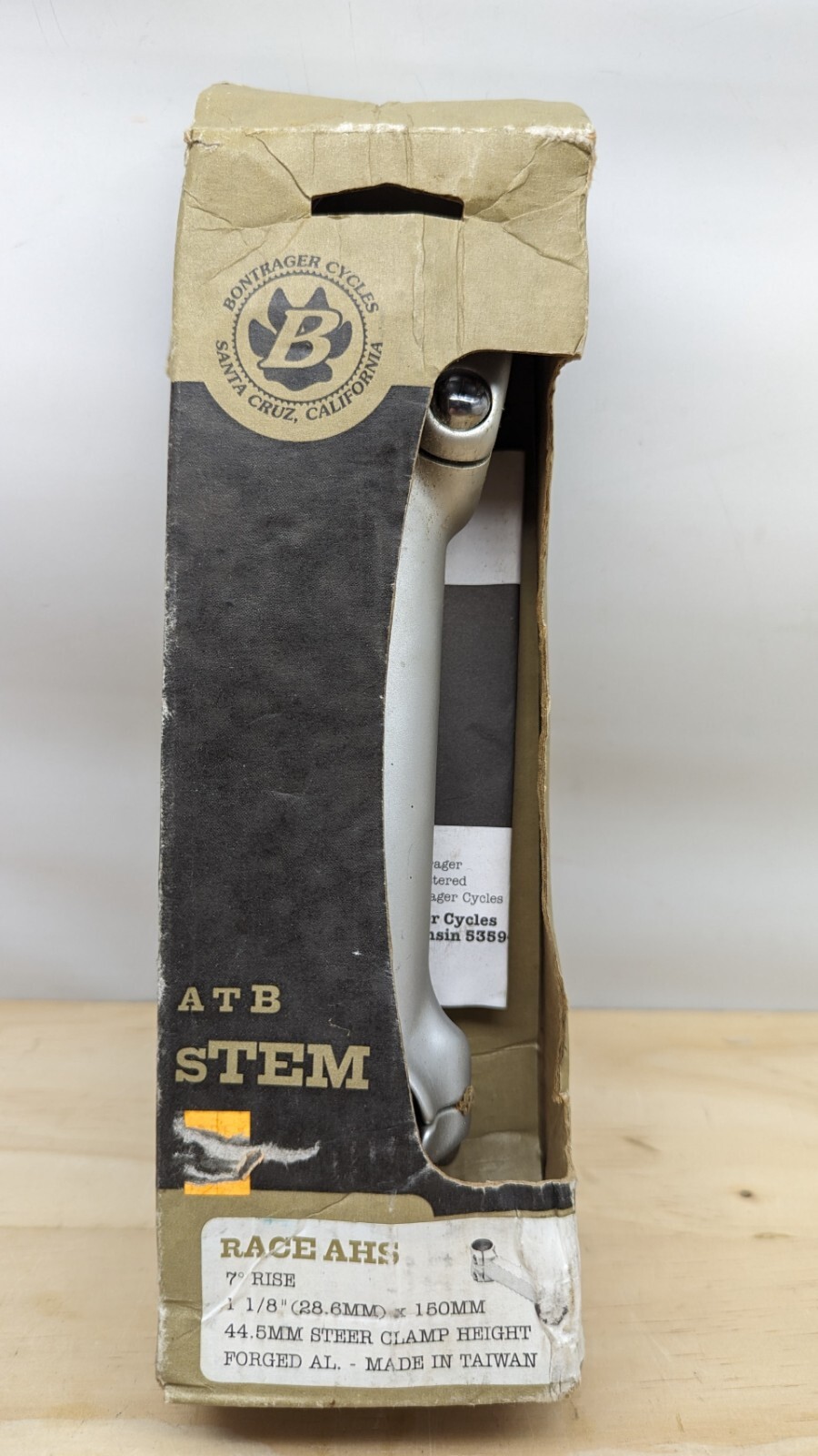 Vintage Bontrager Race AHS Stem 1 1/8 in Threadless 150 mm 97 ATB Double Clamp