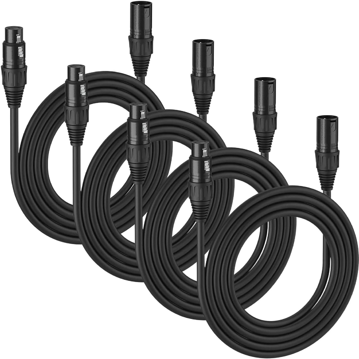 MFL. 6.6 Ft Flexible DMX Cable 3 Pin Signal XLR Male to Female Cable Wire for S