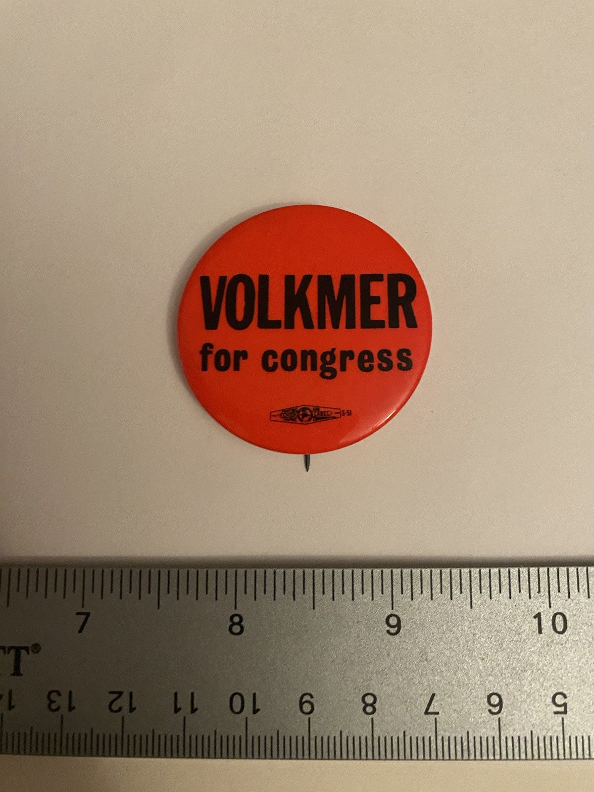 Volkmer For Congress Missouri Pin Back Button P143
