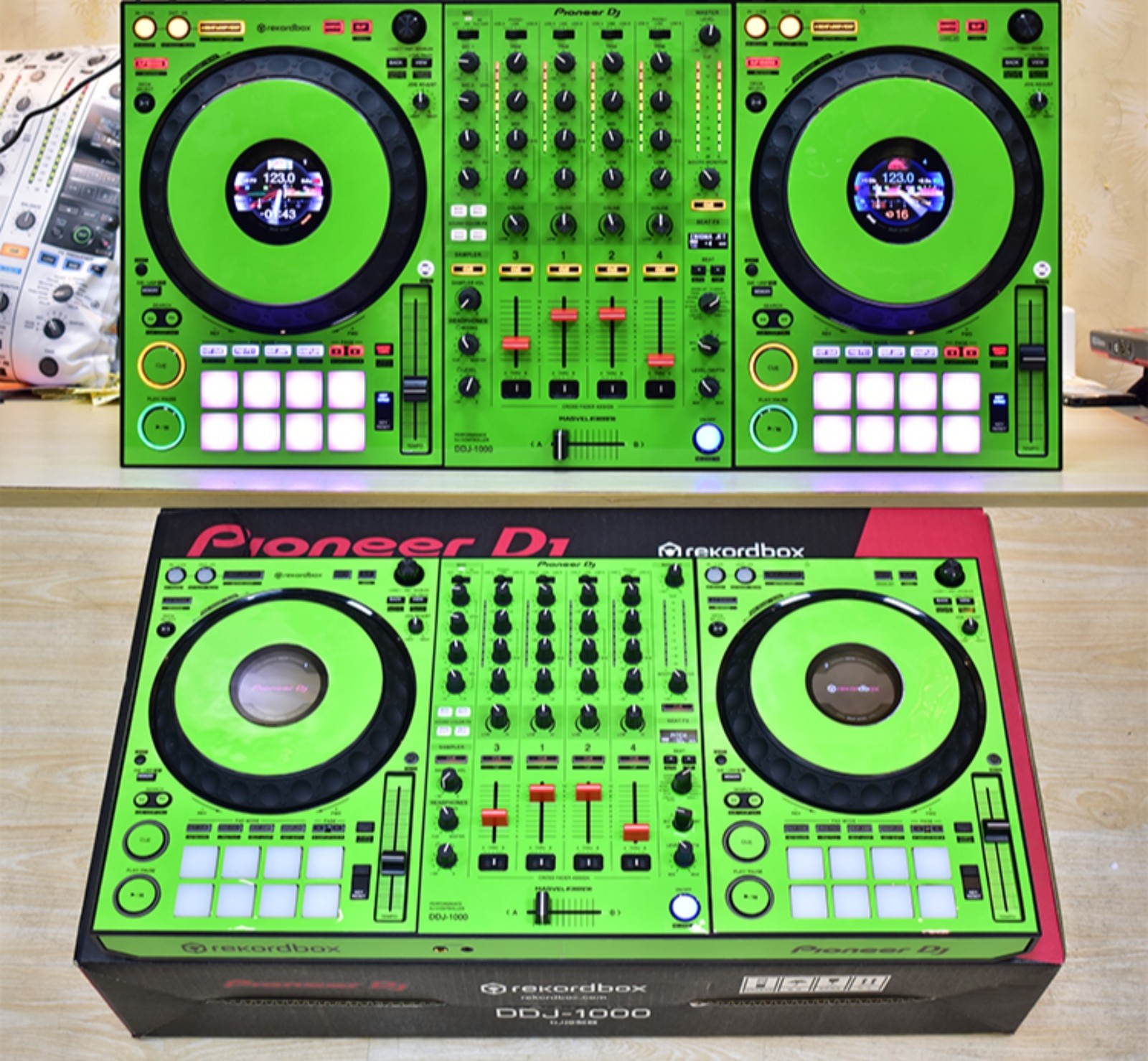 Green Protective Skin Sticker Decal for Pioneer DDJ-1000 DJ Controller Cover