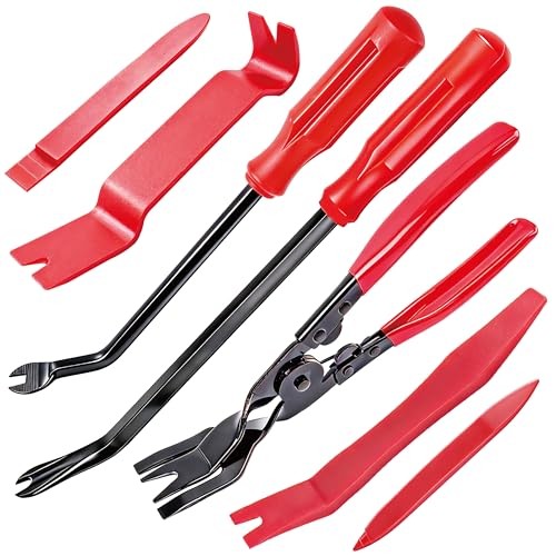 7 Pcs Car Trim Removal Tool Kit with Non-Scratch Plastic Pry Tool and Fastener