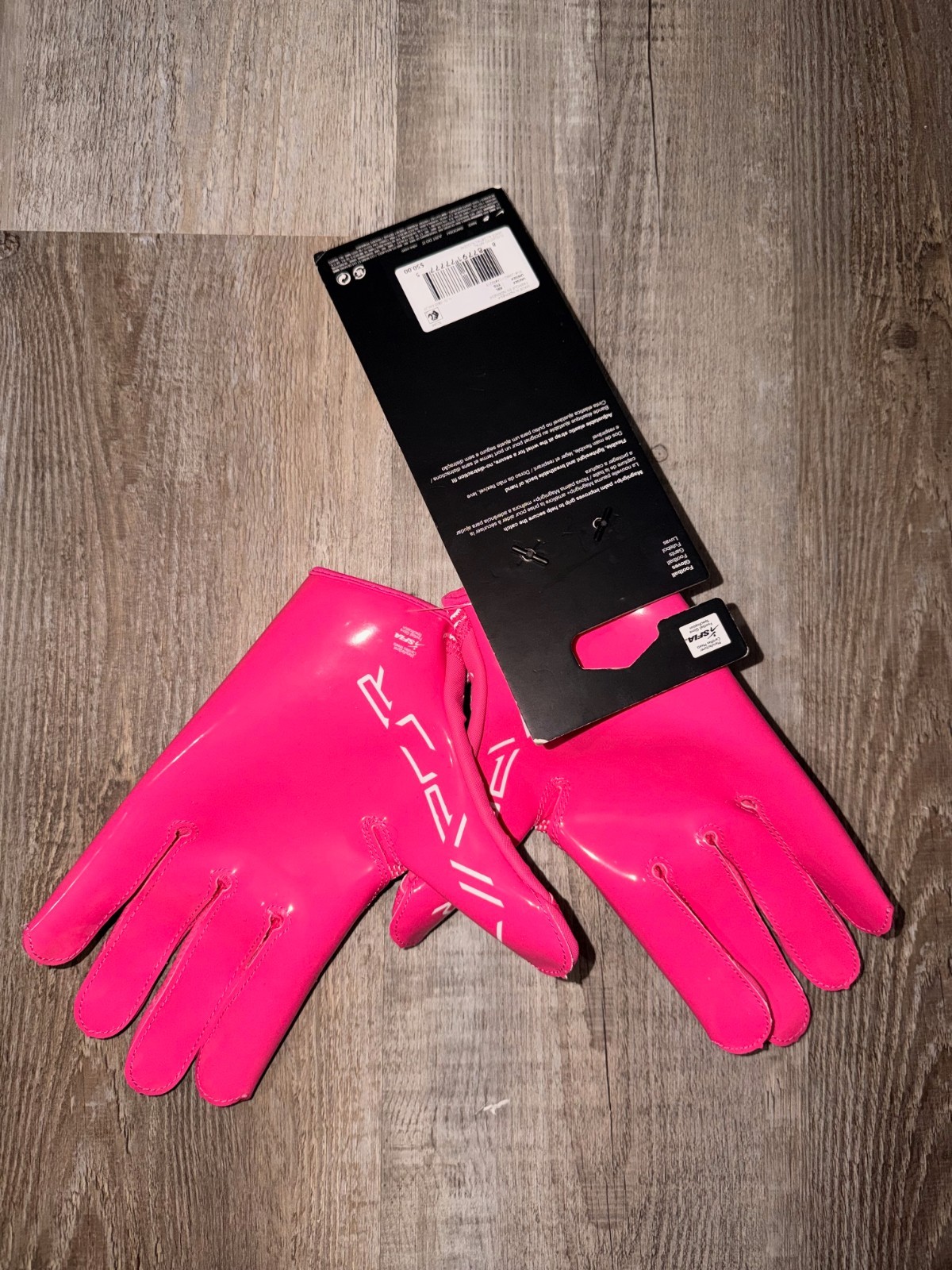 Nike Vapor Jet 8.0 Football Gloves Men's Different Sizes, Pink/White