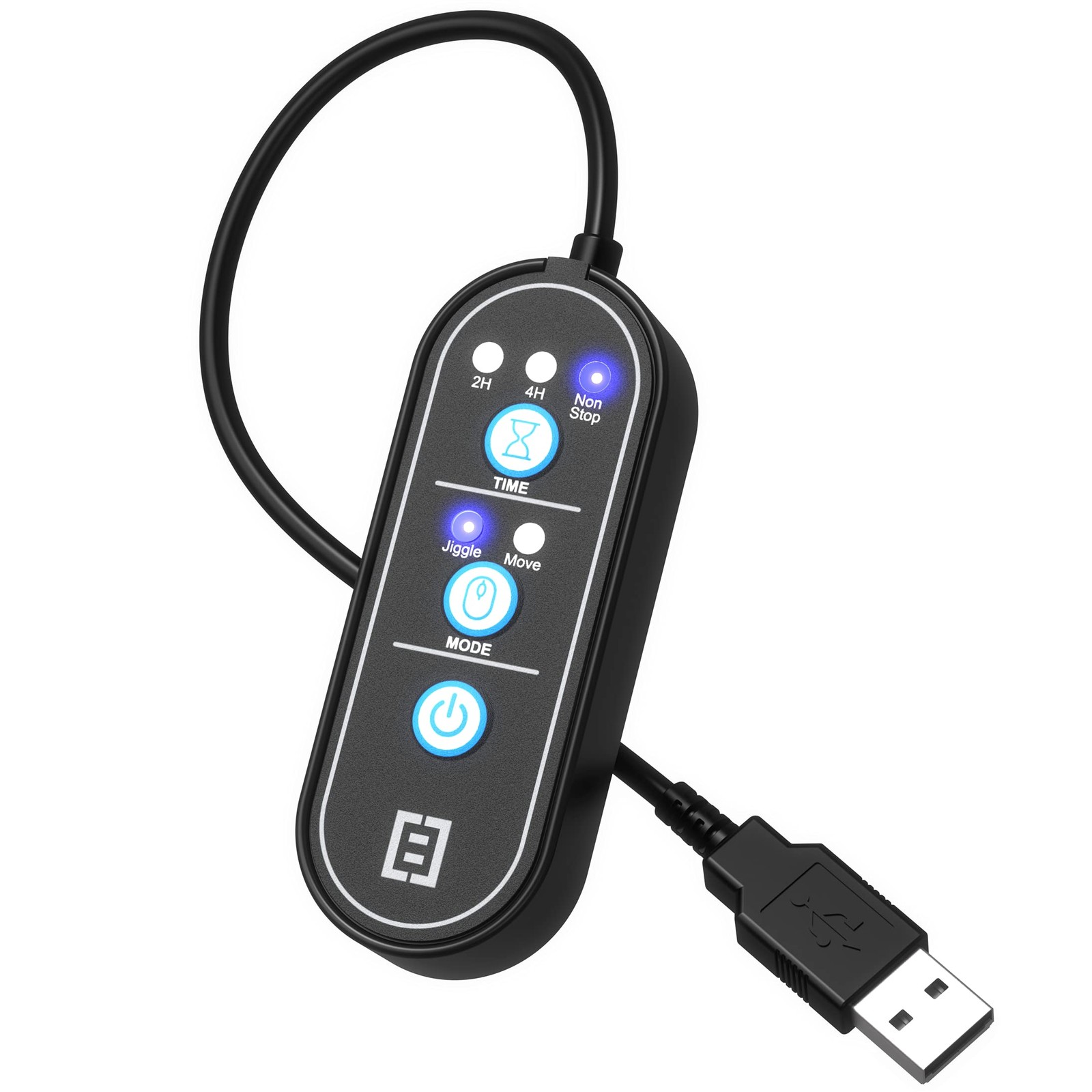 TECH8 USA, 2-in-1 Mouse Mover and Jiggler in 1, Keeps PC Advanced, Black