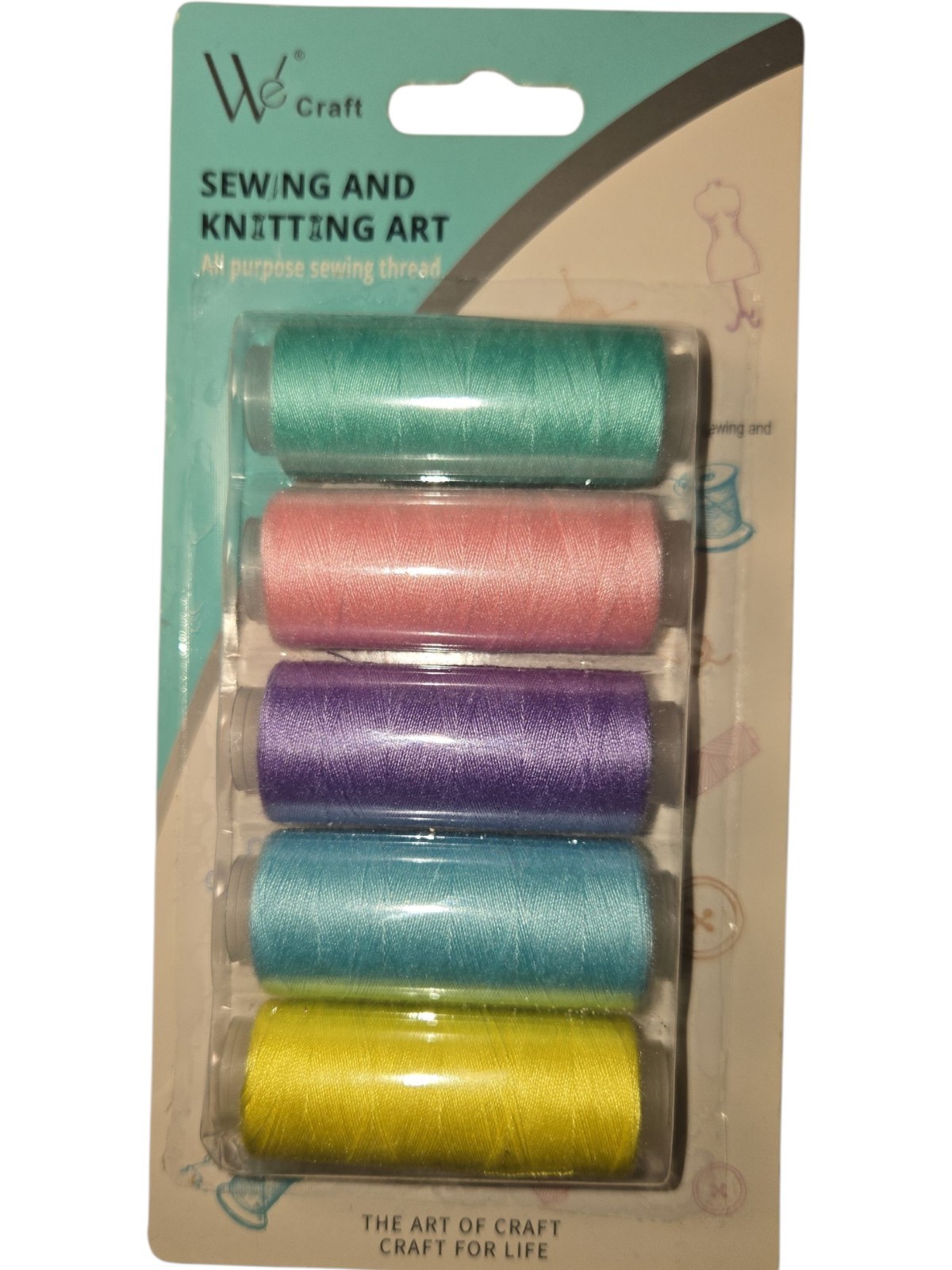 Hilo de coser A mano, máquina  100% poliéster5 carretes 200 yds por carrete