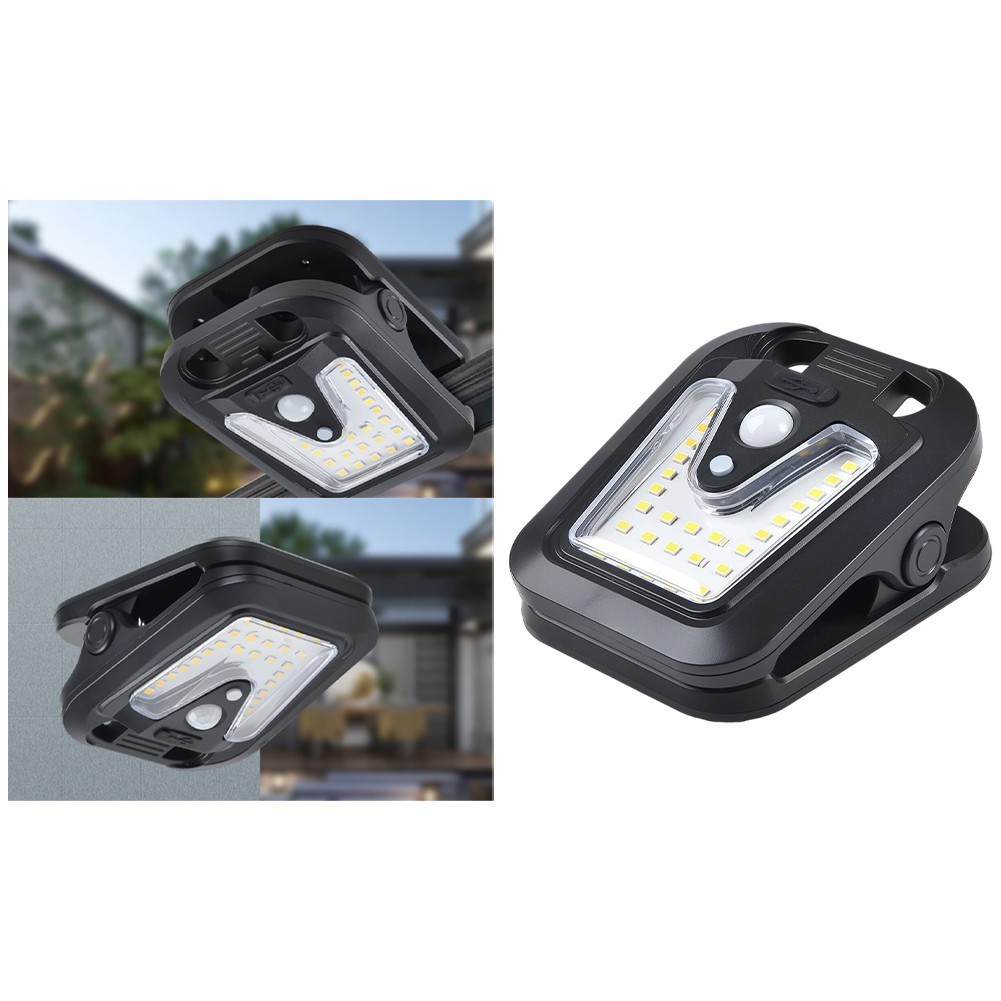 Solar Powered Clip On Wall Light with Motion Sensor for Courtyard Lighting