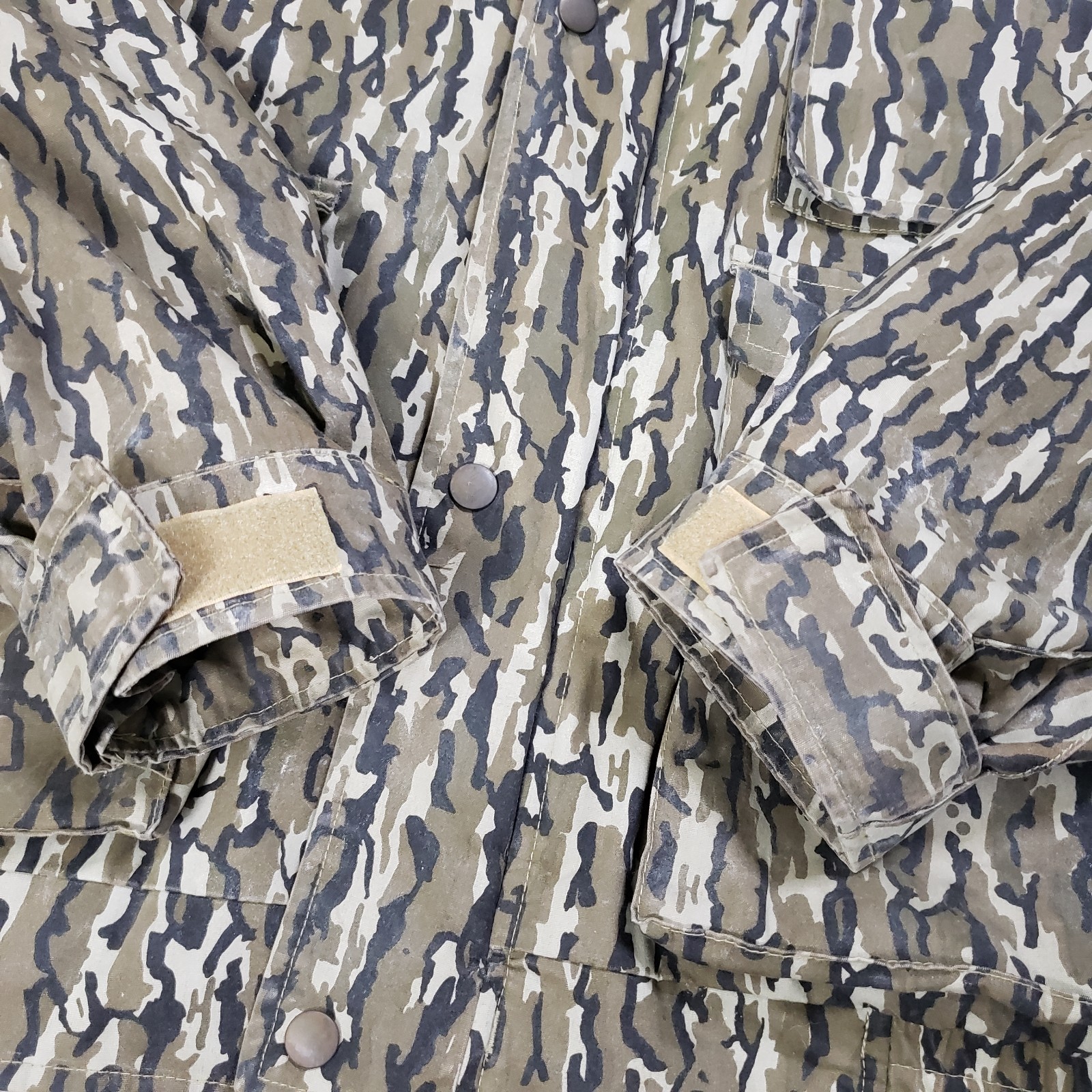 VTG Gamehide Jacket Men L Brown Bottomland Camo Turkey Duck Shell Loops WP-3