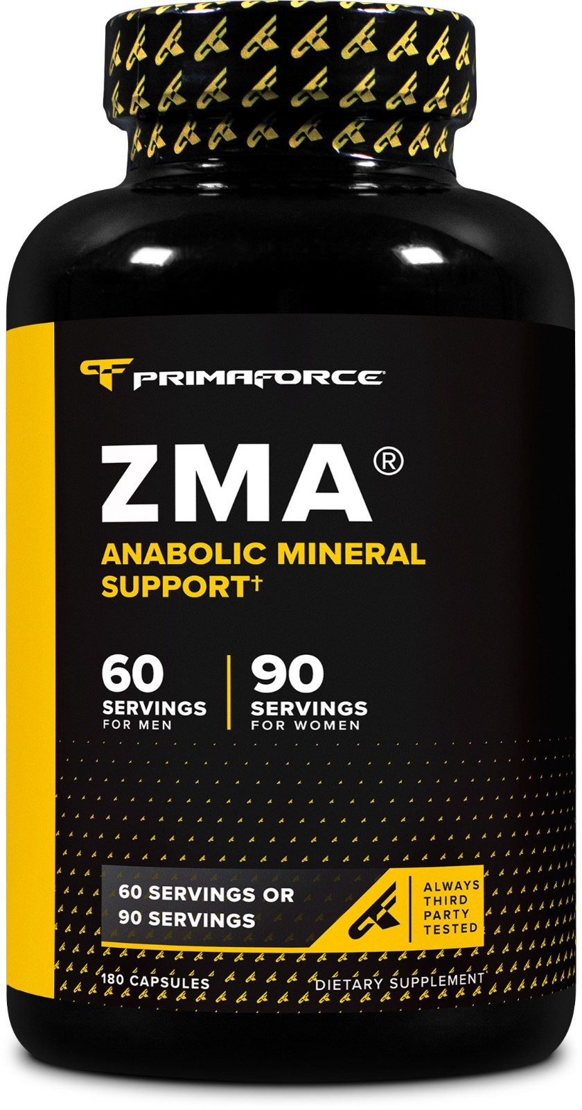 PrimaForce ZMA Dietary Supplement, 180 Capsules, Non-GMO & Gluten-Free
