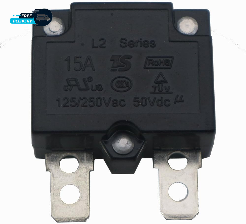 WELLYE 2Pcs 15A 125/250Vac 50Vdc Automatic Reset Relay Fuse Therma Switch