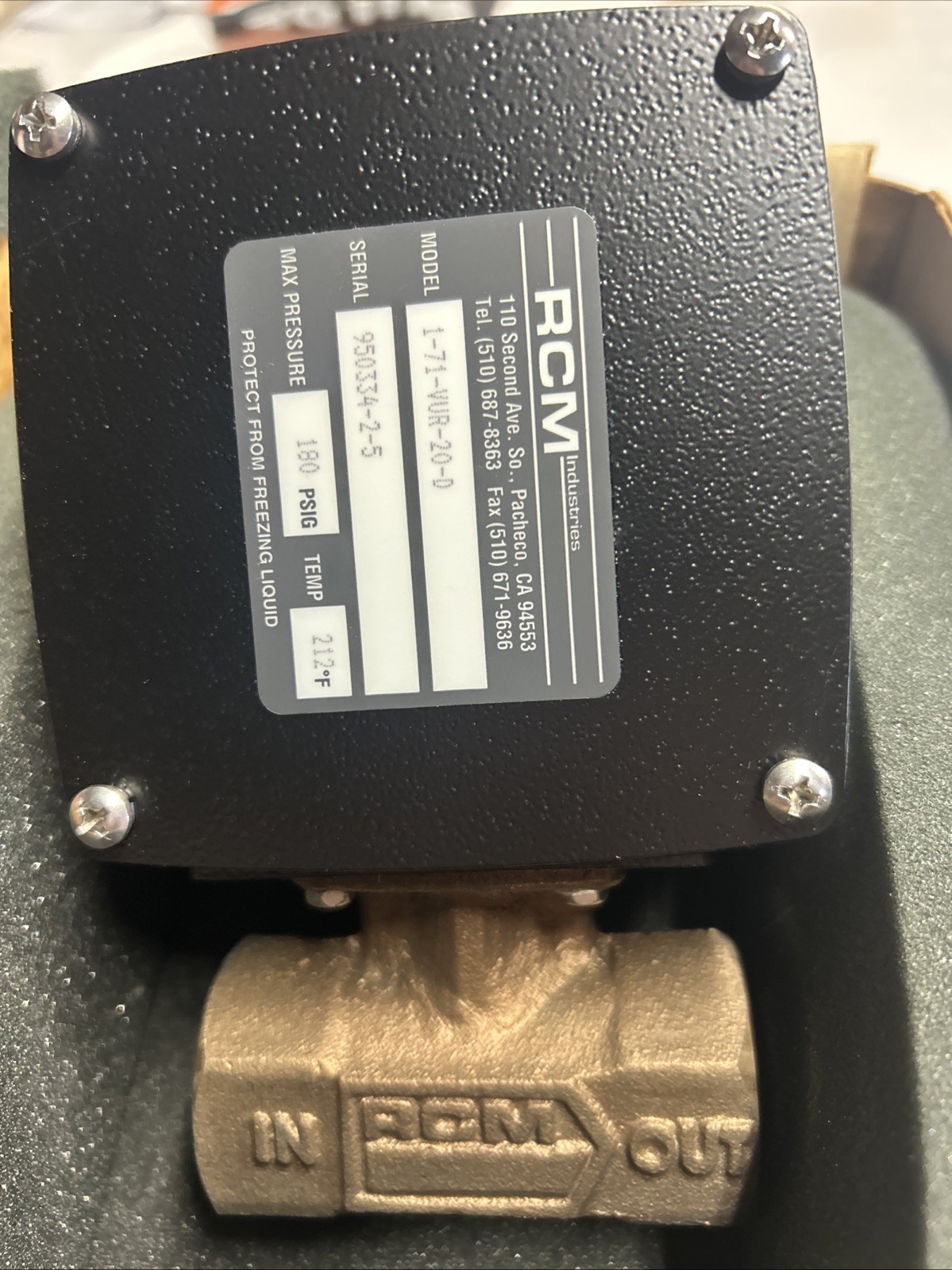 RCM Industries 1-71-VUR-20-D Flow Meter