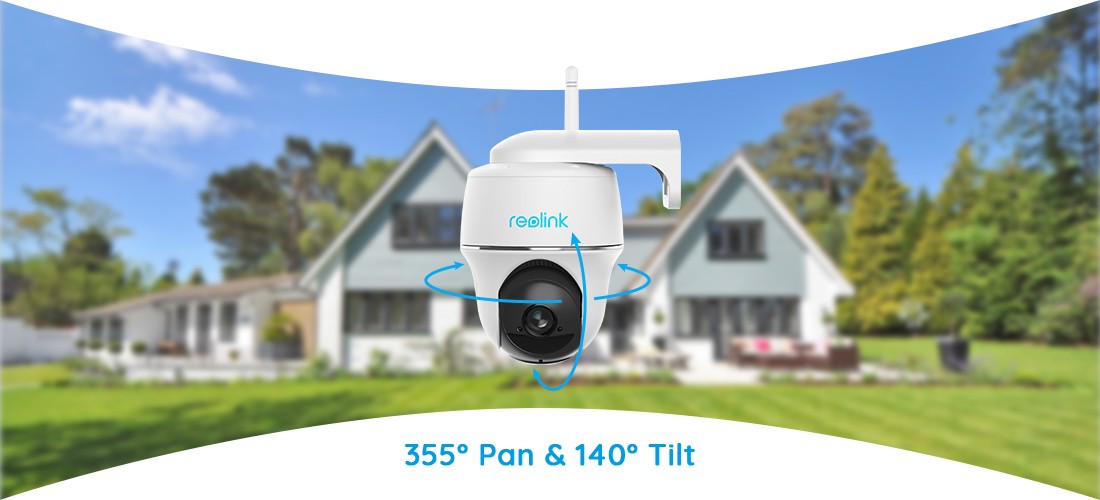 Reolink Argus PT 5MP Wireless Solar Battery Security Camera with Home Hub Mini