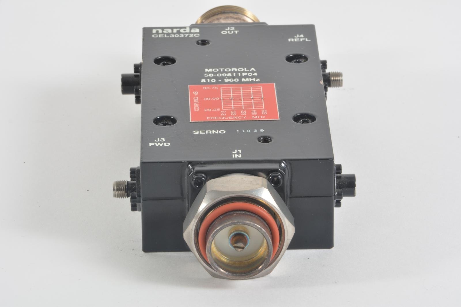 Motorola Narda CEL30372C Directional Coupler 810-960 MHz 58-09811P04