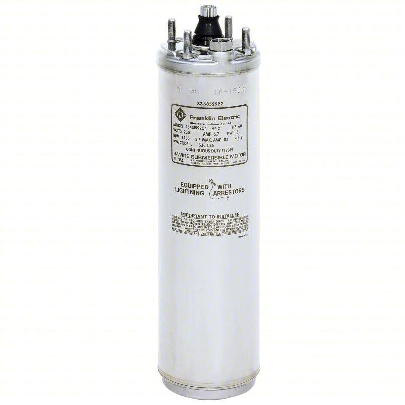 2445049004GS Franklin 1/2HP 4" Submersible Water Well Motor 115V, Single Phase