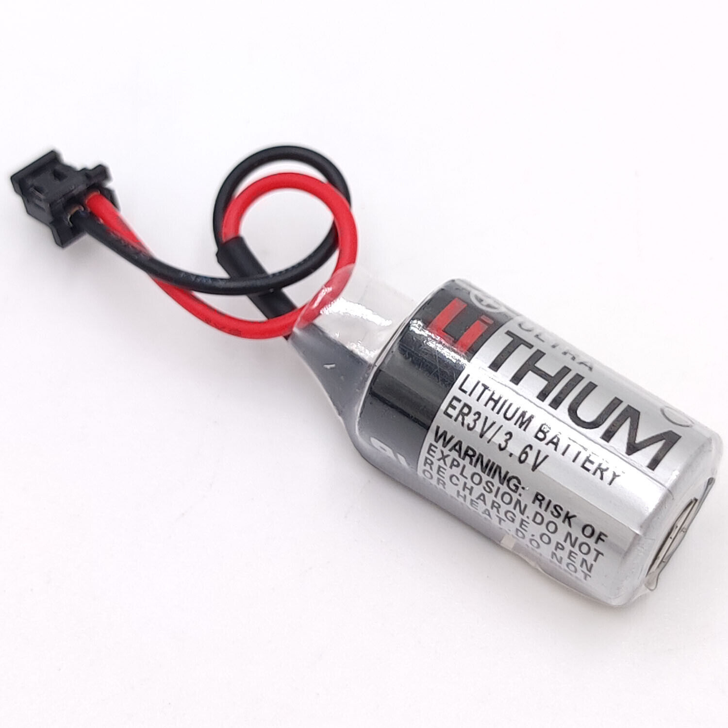 For Toshiba ER3V JZSP-BA01 3.6V LI-SOL2 PLC Lithium Battery 1000mAh Black Plug
