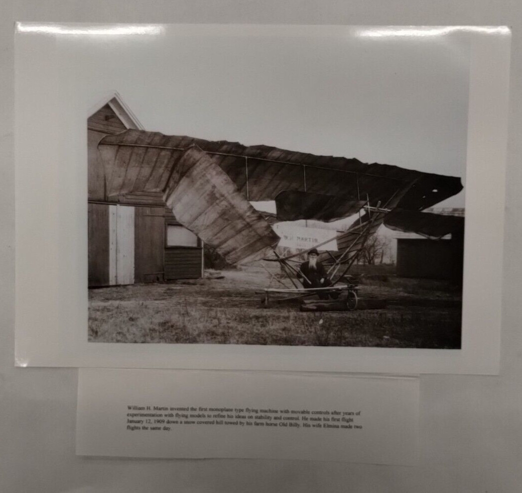 10-Photos of William H. Martin 1st Monoplane Plane