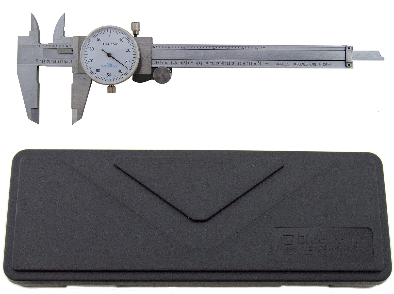 Utility Dial Caliper - 6 Inch with 0.001 Precision, Stainless Steel, Shockproof