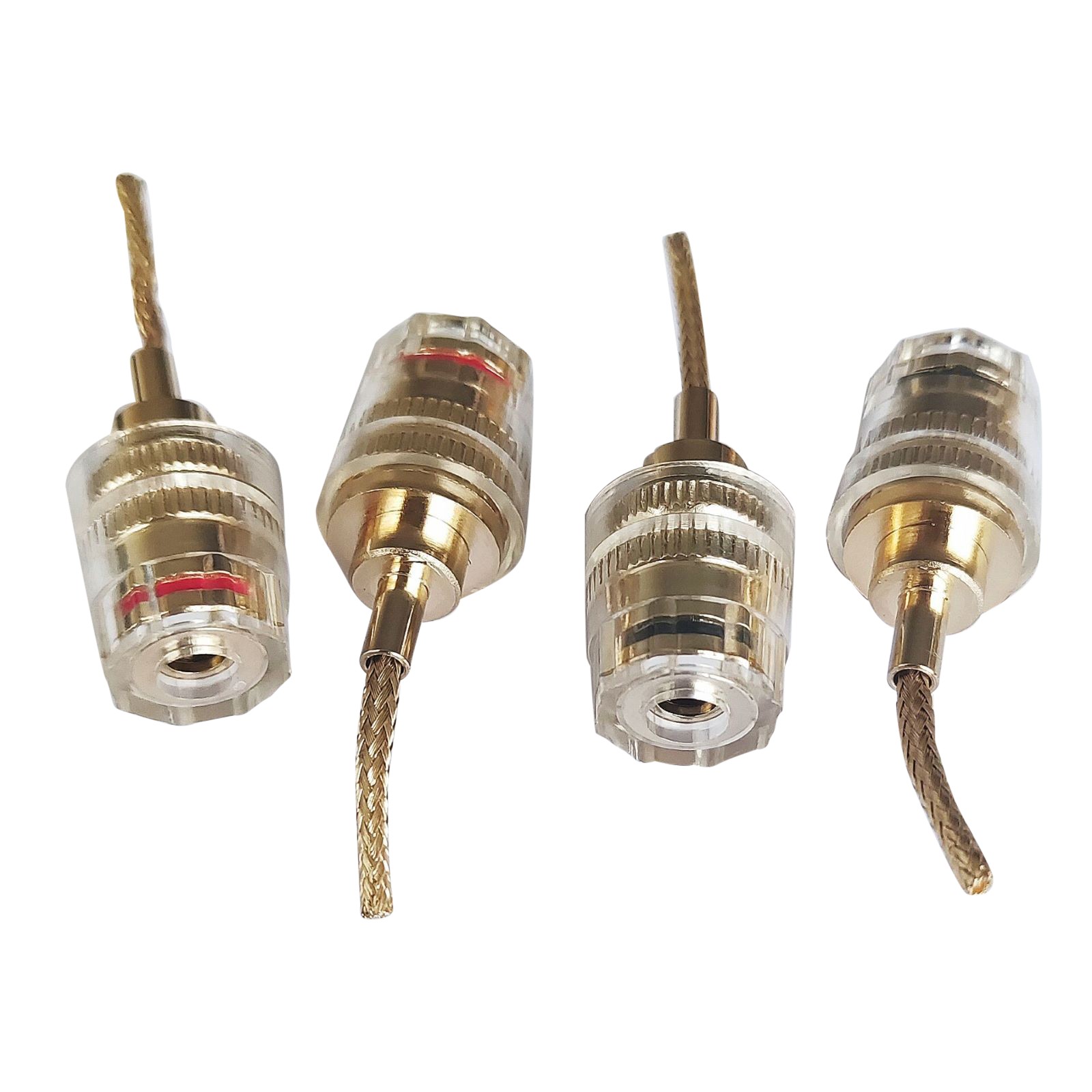 4Pcs 4mm HIFI Cable Banana Adapter Plug Pin Interface(2mm) Connector Repair Kits