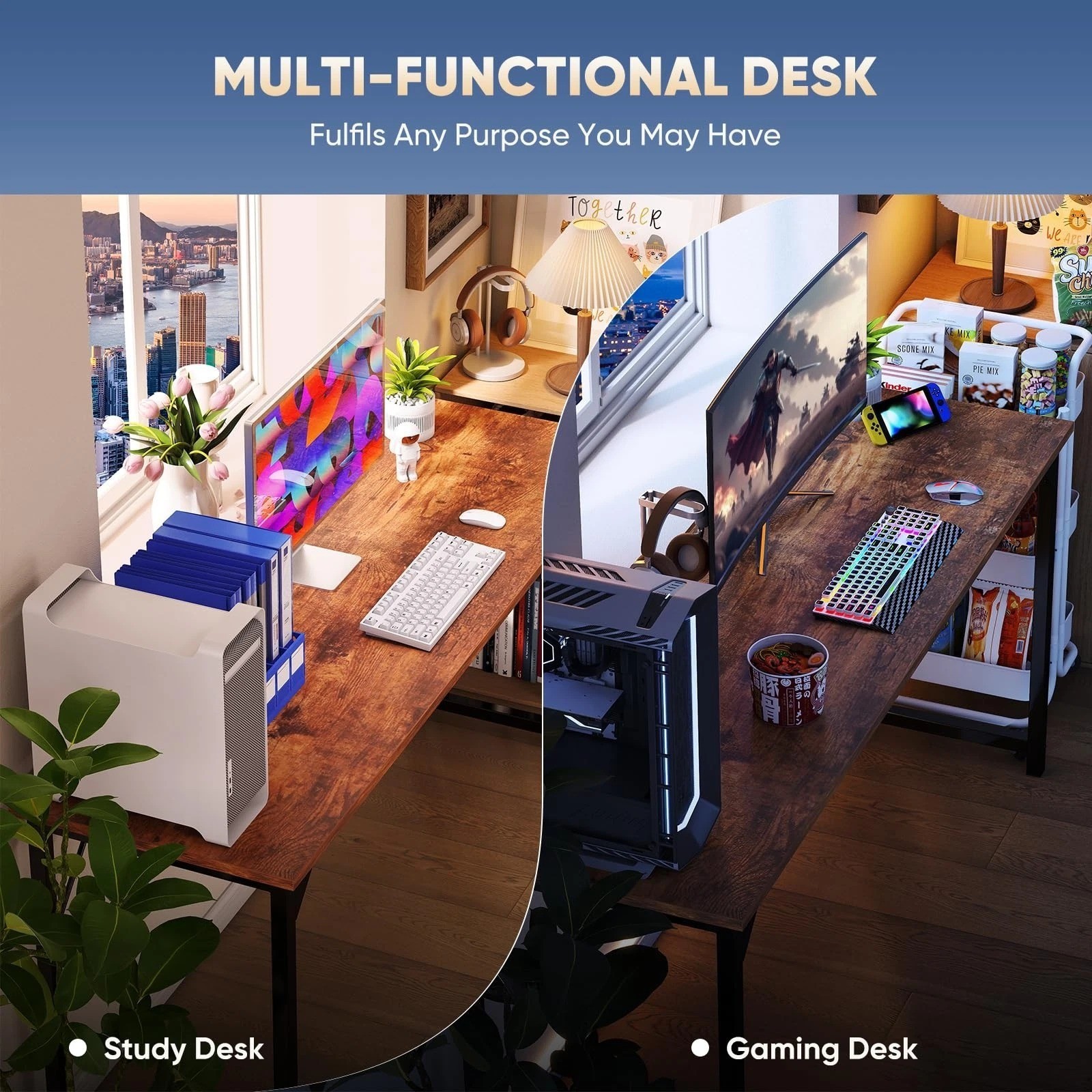 32 in Small Computer Desk for Home Office Modern Study Work Table Simple Style