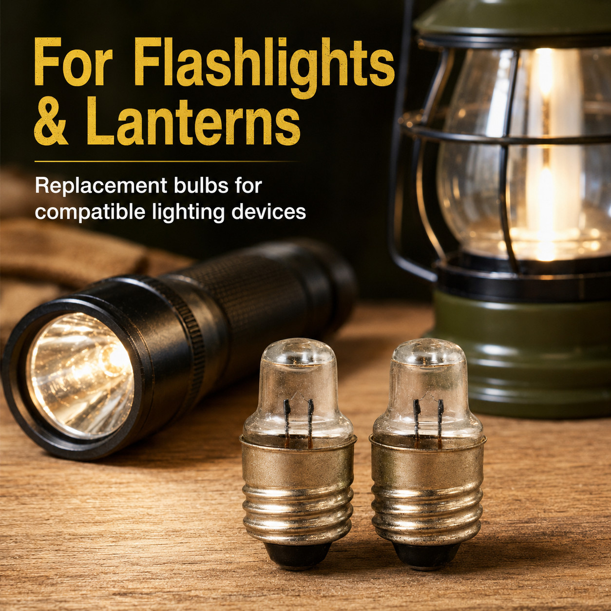 2 Pack No. 112 Flashlight Bulbs E10 Screw Base Incandescent Replacement