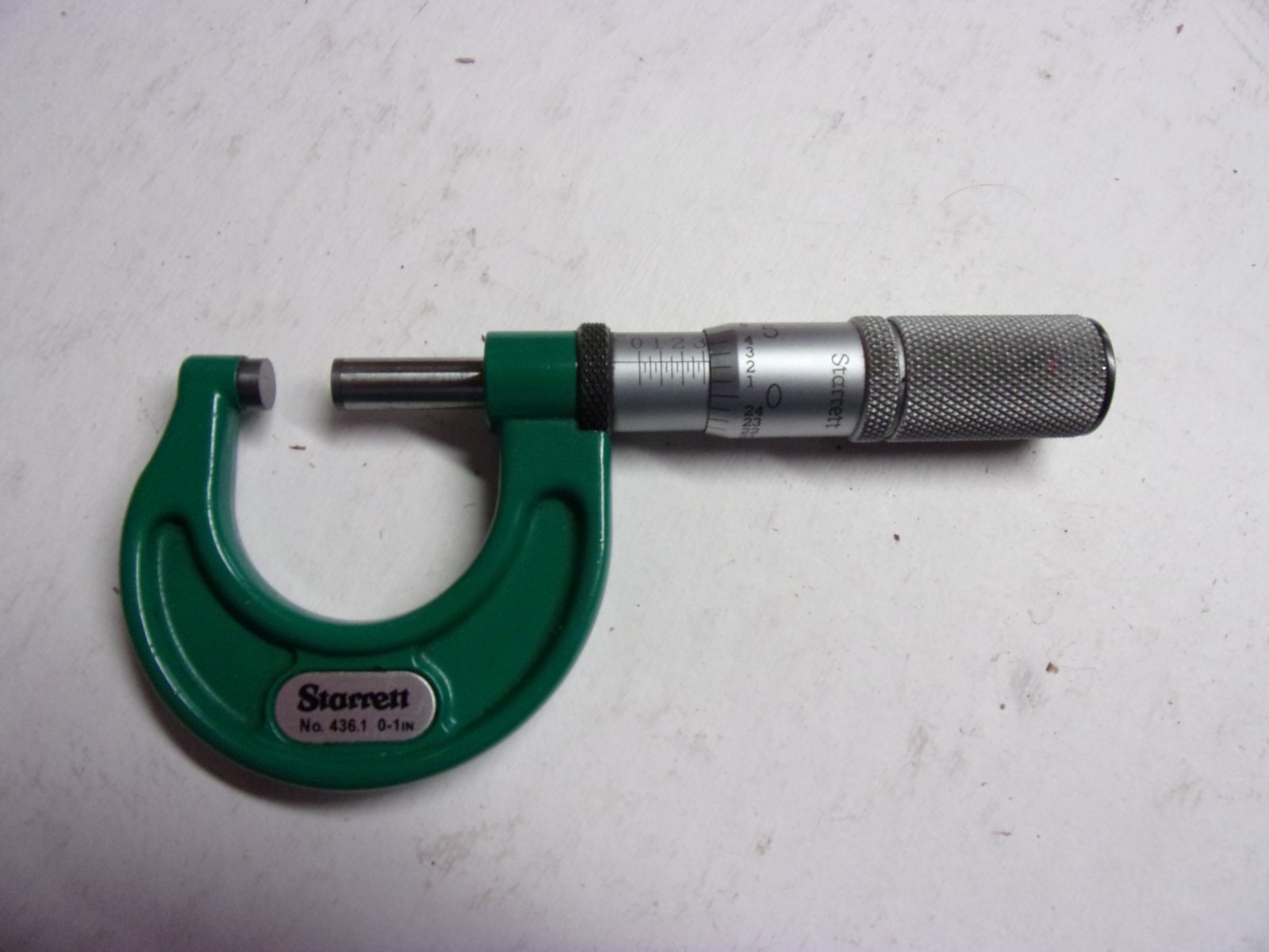 STARRETT #436.1XFL-1 Micrometer & C604R-6 Rule Package Slightly used - New